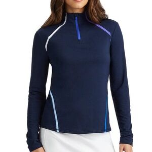 G/FORE Women’s Color Block Tech Jersey Quarter Zip Golf Pullover size Medium